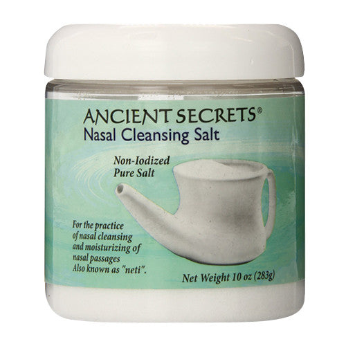 Ancient Secrets Nasal Cleansing Salt Jar, Non Iodized, 10 Oz